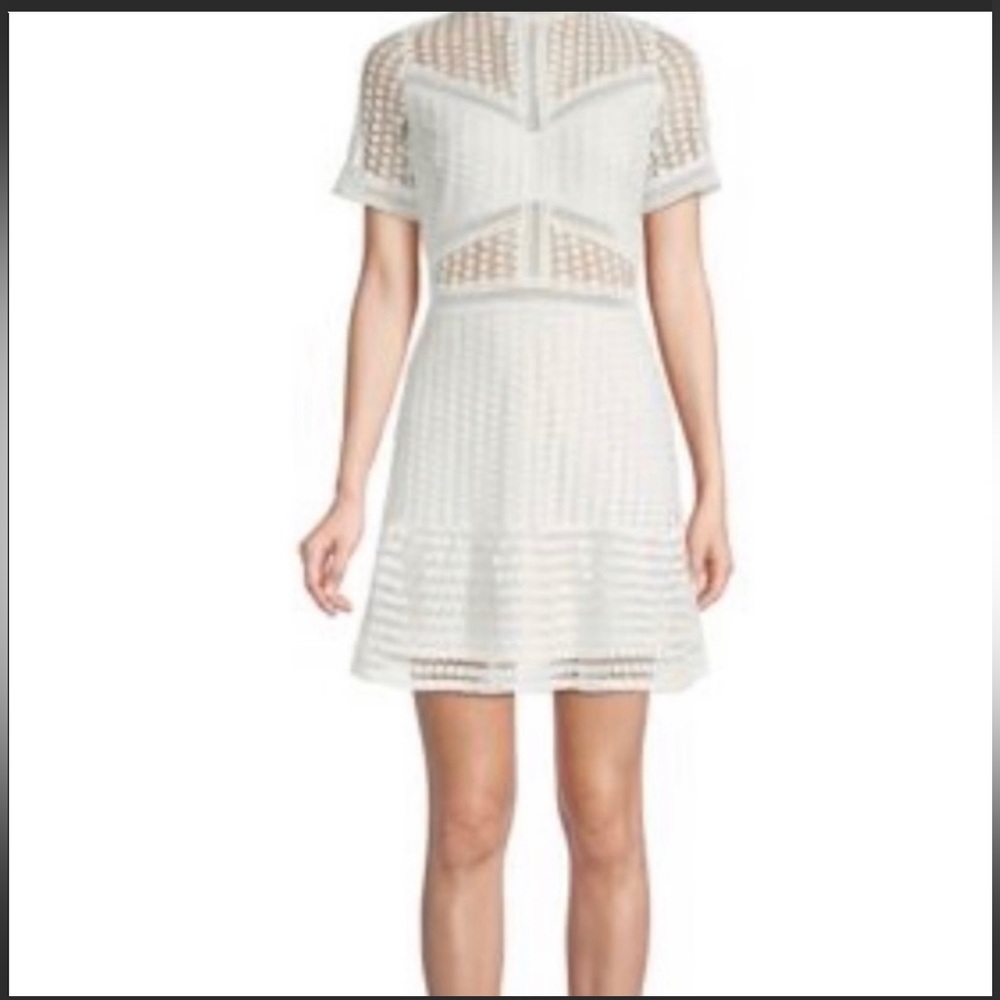 Allison New york White Lace Fit and Flare Dress size M